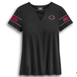 NWT Harley-Davidson Mesh V-Neck Tee